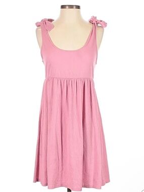 wild fable Pink Sleeveless Tie-Shoulder Dress